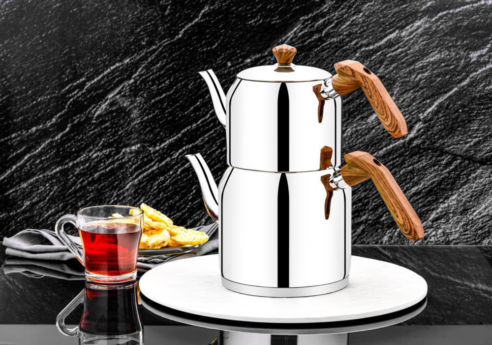 Tea Pot Antic Design Karaca Turkish Tea Pot - Enamel - Caydanlik