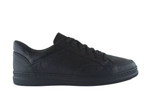 Erkek Sneaker Hakiki Deri Ayakkabı 044-0011 - Siyah