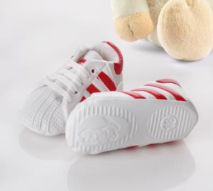 Marzen Bebek Spor Patik Ayakkabı Beyaz-Kırmızı