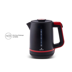 Karaca Maxi Tea XL 2in1 Cam Demlikli Çay Makinesi ve Kettle Cranberry