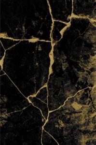 Pandora Dijital Baskılı Dod Tabanlı Halı Granit Siyah Gold