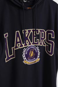 DESTNY Lakers Baskılı Kapşonlu T-Shirt_Lacivert