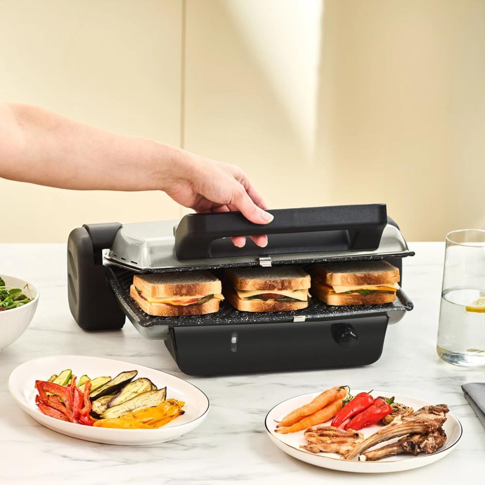 Karaca Crust Grill Toast Grill and Toaster 6 Slices Matte Cream