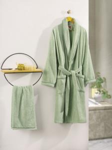 Cottonbox Deluxe Single Bornoz Seti Yeşil L