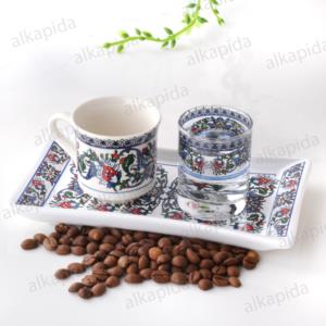 Aybaba Store Tekli Kahve Sunum Fincan Seti Topkapı Çini Desenli