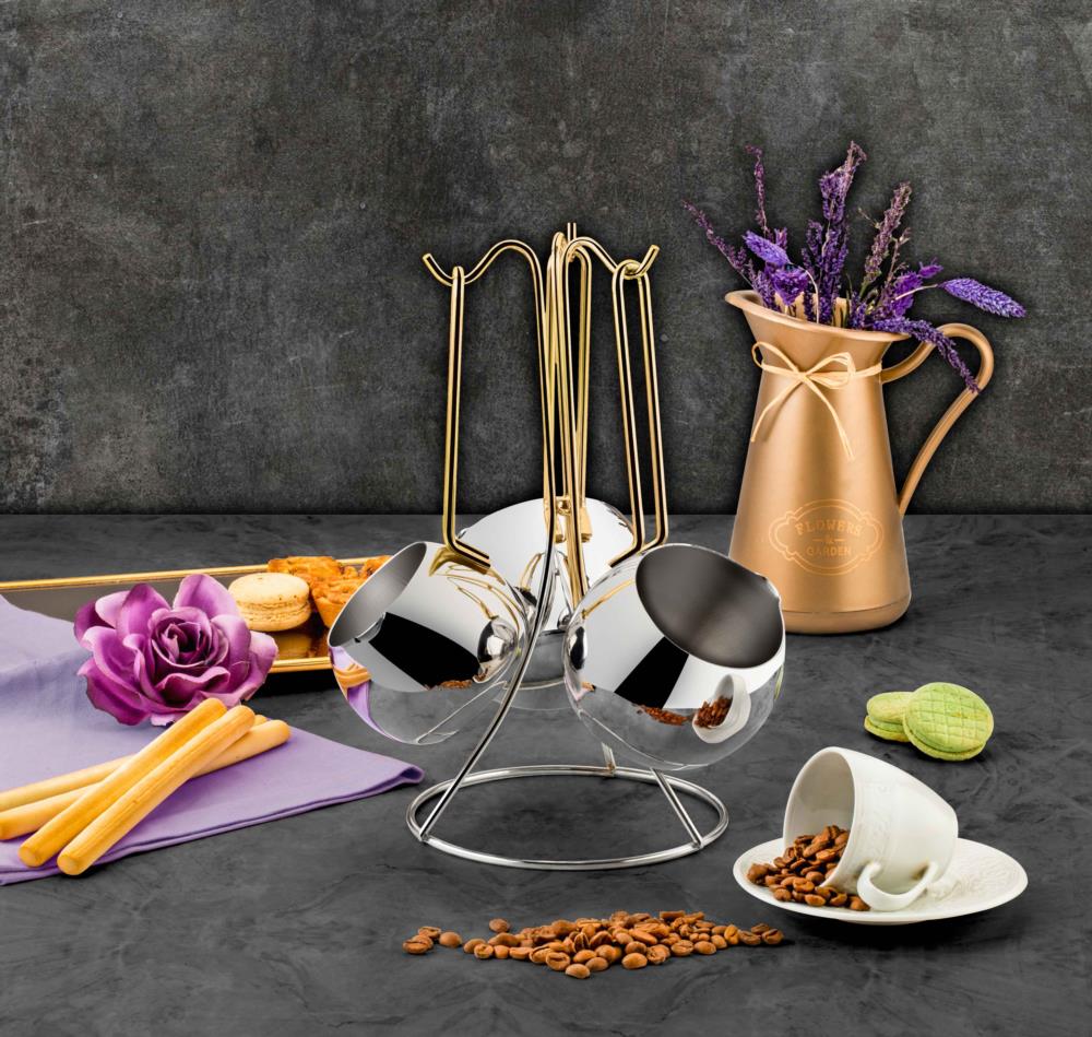 Özlife Lisa 4 Parça Sade Gold Cezve Takımı- 731.