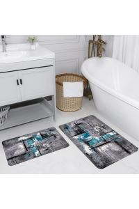 ELİANA HOME Digital Printed 2Piece Bath Mat Set LNA5156