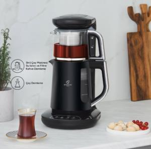 Karaca Çaysever Robotea 3 in 1 Konuşan Çay Makinesi Su Isıtıcı ve Filtre Kahve Demleme