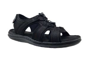 Erkek Deri Sandalet 024-0044 - Siyah