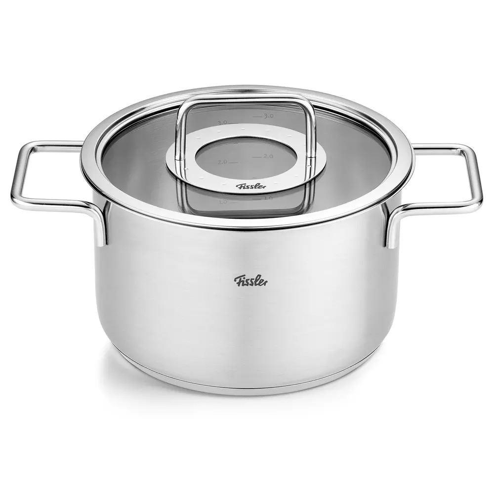 Fissler Pure Collection 5 Parça Cam Kapaklı Tencere Seti.