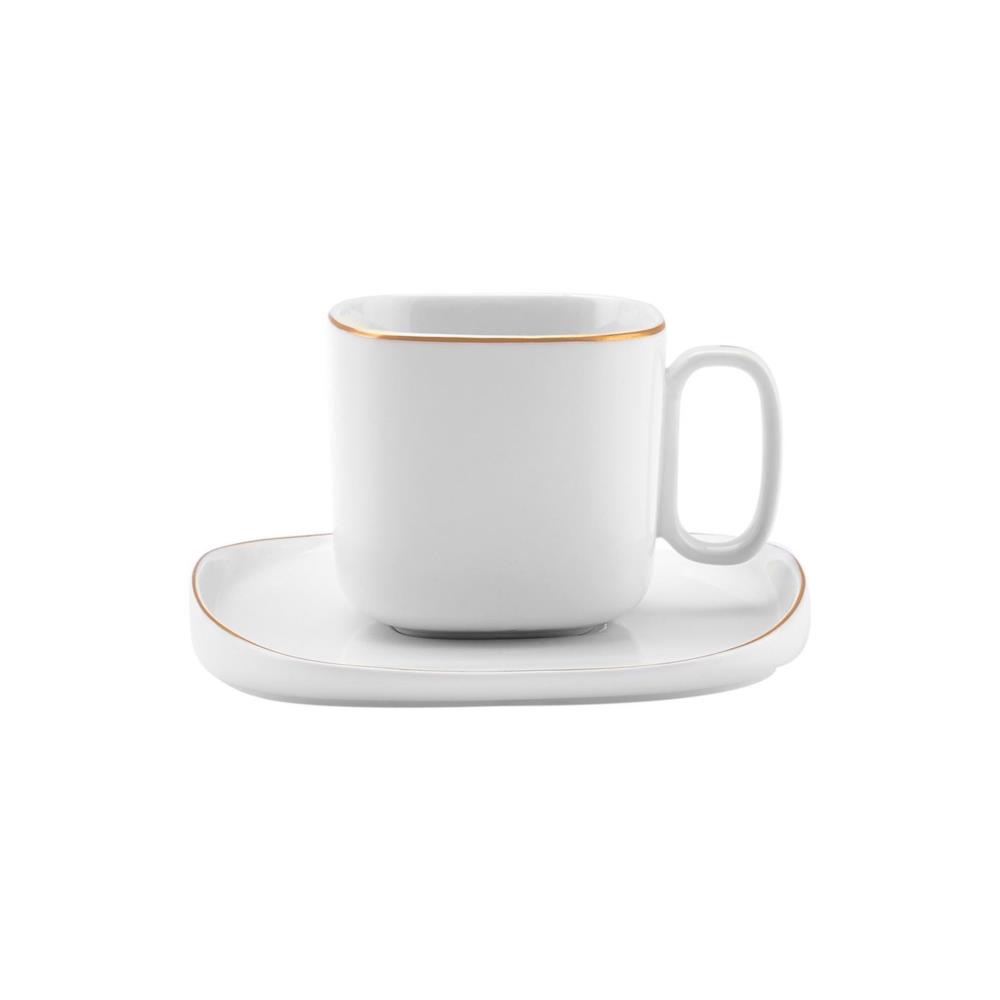 Karaca Plato 6 Kişilik Porselen Kahve Fincan Takımı 90 ml.