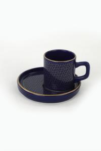 Keramika Dora Kobalt Kahve Fincan Takımı 4 Parça 2 Kişilik