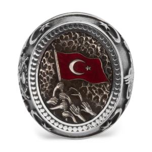 Türk Millet Motifli Kahramanlar Yüzüğü