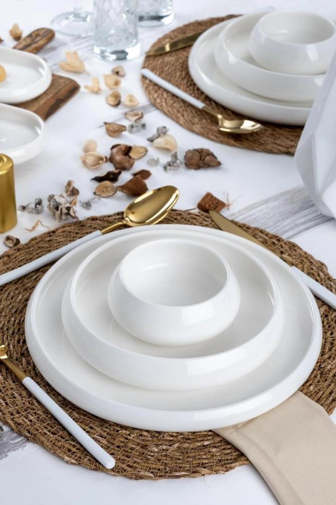 Bavary 24 Piece White Porcelain Dinner