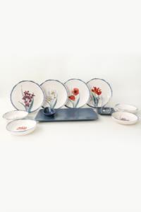 Keramika Anadolu Çiçekleri Kahvaltı Takımı 21 Parça 4 Kişilik