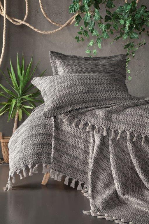 Evim Home İplik Boya Etnik 100 Pamuk Hürrem Yatak Örtüsü