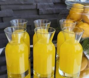 Paşabahçe 6 Adet Village Cam Pipetli Meşrubat Bardağı Limonata Şişesi Sunum Karaf 