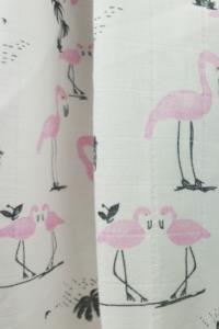 Ephemeris %100 Pamuk 135x135cm Müslin Bebek Örtüsü - Flamingo