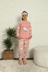 Akbeniz WelSoft Polar Kız Çocuk Pijama Takımı 4585