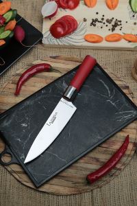 Lazbisa Çelik Red Craft Serisi Mutfak Bıçak Seti Et Sebze Ekmek Meyve Şef Bıçağı No: 2