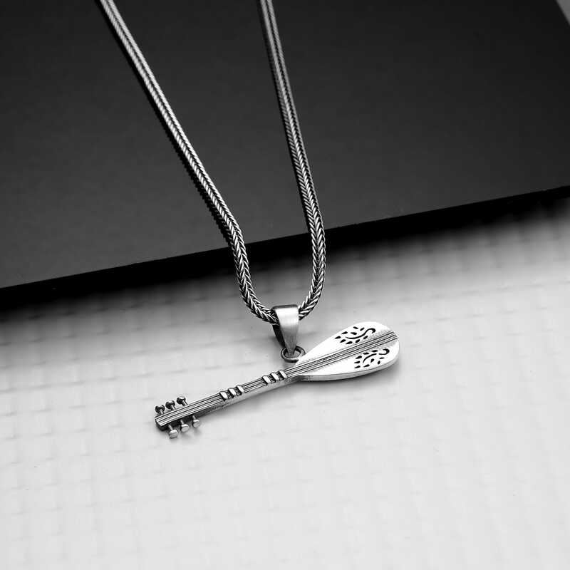 Silver Saz Men's Necklace.