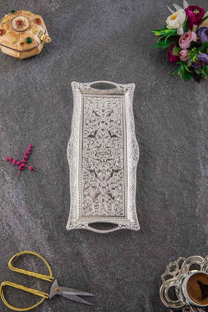 Sena Hediyelik Otantik Mini Nişan Söz Tepsisi Dikdörtgen Tepsi 027