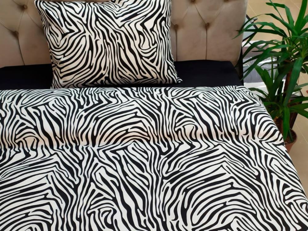 Zatürre Tüketme cephane  Zebra Desenli Tek Kişilik Yatak Örtüsü Siyah Beyaz - Alkapida.com