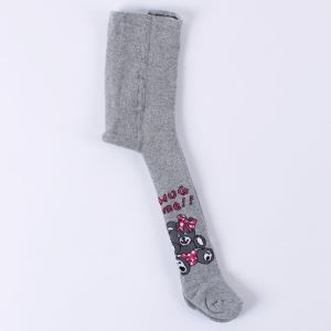 Kız Bebek Gri Ayıcıklı Havlu Külotlu Çorap