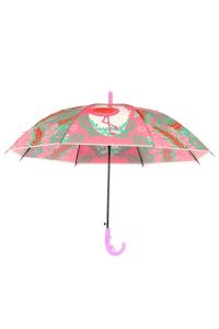 Düdüklü Çocuk Şemsiyesi Pembe Flamingo Desenli