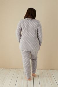 Akbeniz Welsoft Polar Kadın Büyük Beden Pijama Takımı 808039