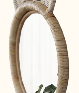 Koza Home Meander Rattan Ayı Dekoratif Ayna 26x40cm 8939