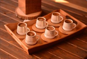 Cookcase Hanzade 6 Kişilik Kahve Takımı Desen Altlıklı