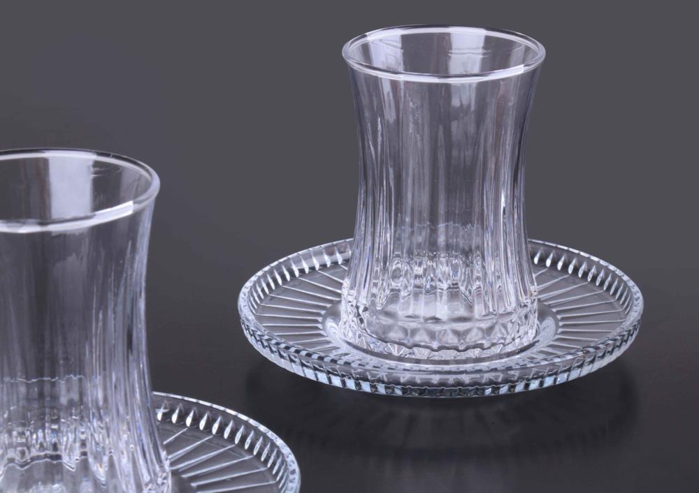 CiCi HOME Elysia Lot de 12 verres à thé turcs effet cristal
