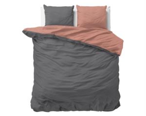Double Double Faced Duvet Cover AnthracitePink 240 x 220