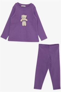 Breeze Baby Girl Tights Set with Teddy Bear Accessories Lilac Age 23