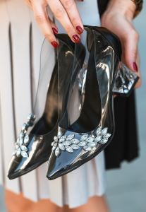 Jary Siyah Cilt Topuklu Ayakkabı
