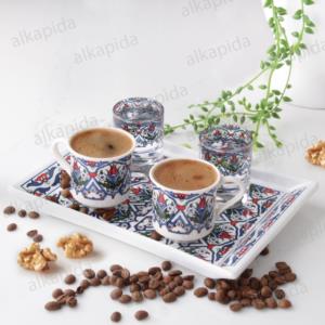 Aybaba Store 2 Kişilik Kahve Sunum Fincan Seti Otantik Lale
