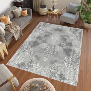 ELİANA HOME Digital Printing Washable NonSlip Base Living Room Carpet and Floor Mat LNA0463