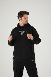 Temel Reis Kapşonlu Sweatshirt Erkek (Unisex) Siyah Renk
