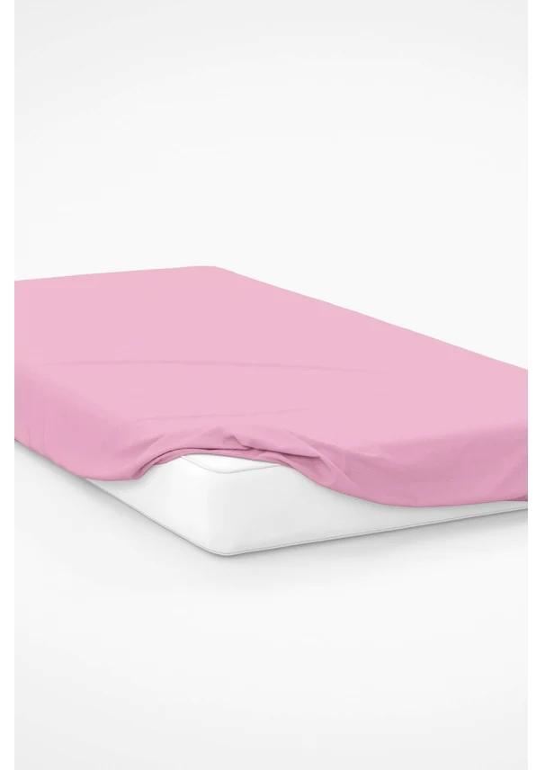 Colors of fashion combed cotton fitted bed sheet 160200 cm PINK.