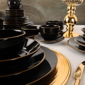 Keramika Ege Gold Yemek/Kahvaltı Takımı 44 Parça 6 Kişilik