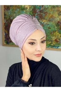 Sultan Model Lila Simli Büzgülü Dış Bone