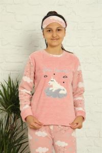 Akbeniz WelSoft Polar Kız Çocuk Pijama Takımı 4585
