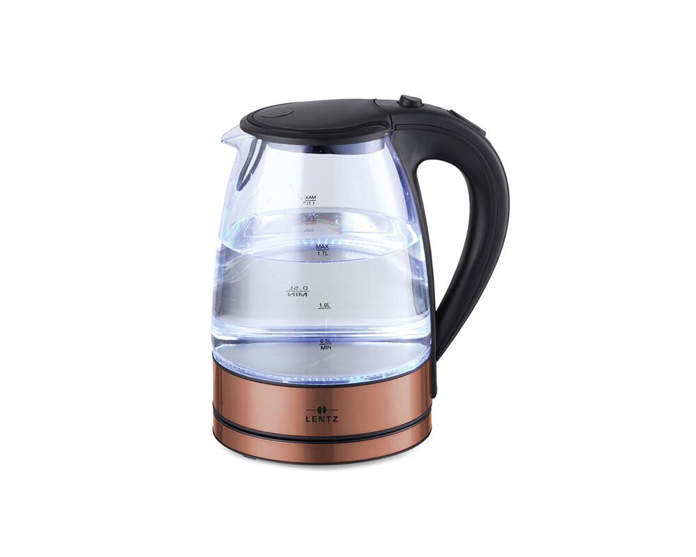 LENTZ Bronze Color 17L Glass LED Kettle Stylish and