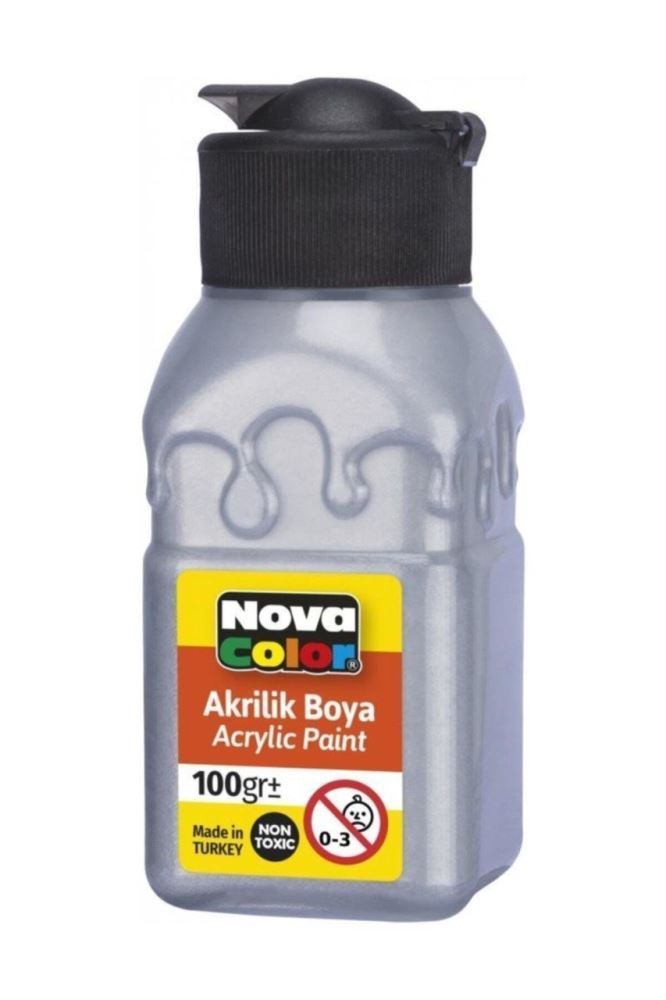 Nova Color Akrilik Boya Sise 100 Gr Gumus - Alkapida.com