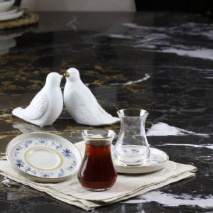 Glore İstanbul Mavi Kuş Çay Seti 2