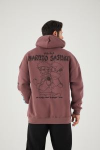 Naruto Kapşonlu Sweatshirt Kadın (Unisex) Mürdün Renk