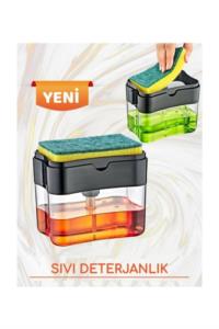 Meleni Home Sıvı Sabunluk Pompalı Sünger Hazneli