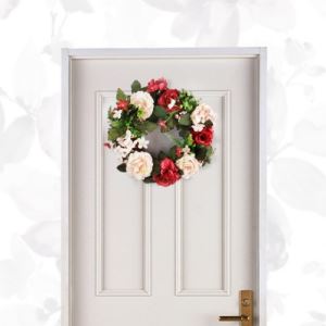MatmazelHome Yedifil Çiçekli Kapı Süsü - Kırmızı