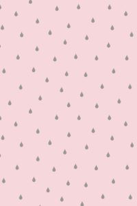 Hibboux 100x150 Drops Bebek Nevresim + Yastık Kılıfı - Grey/Pink